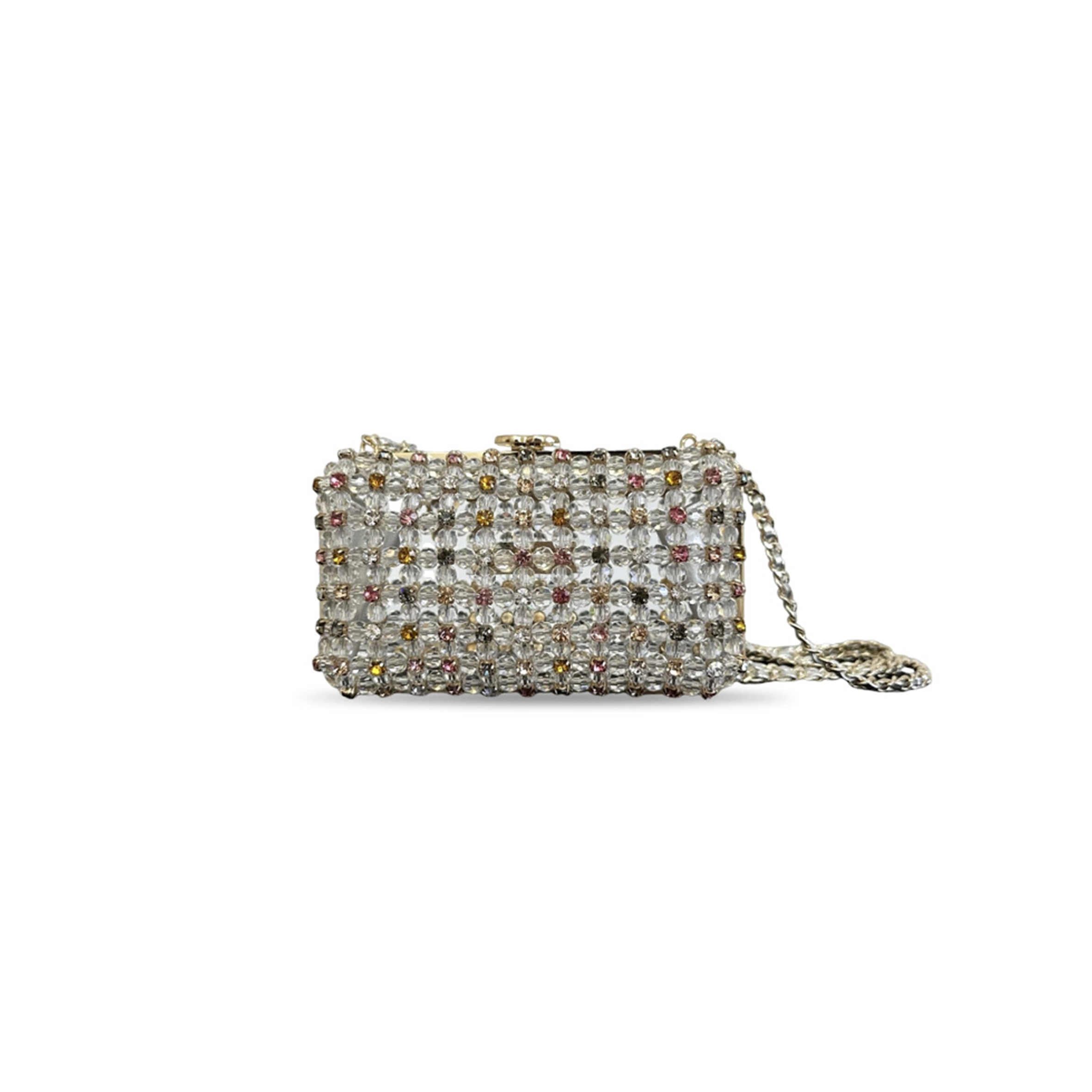 CHANEL MASTER CRUISE 23 GLASS PEARLS EVENING BAG (16*9*4.5cm)